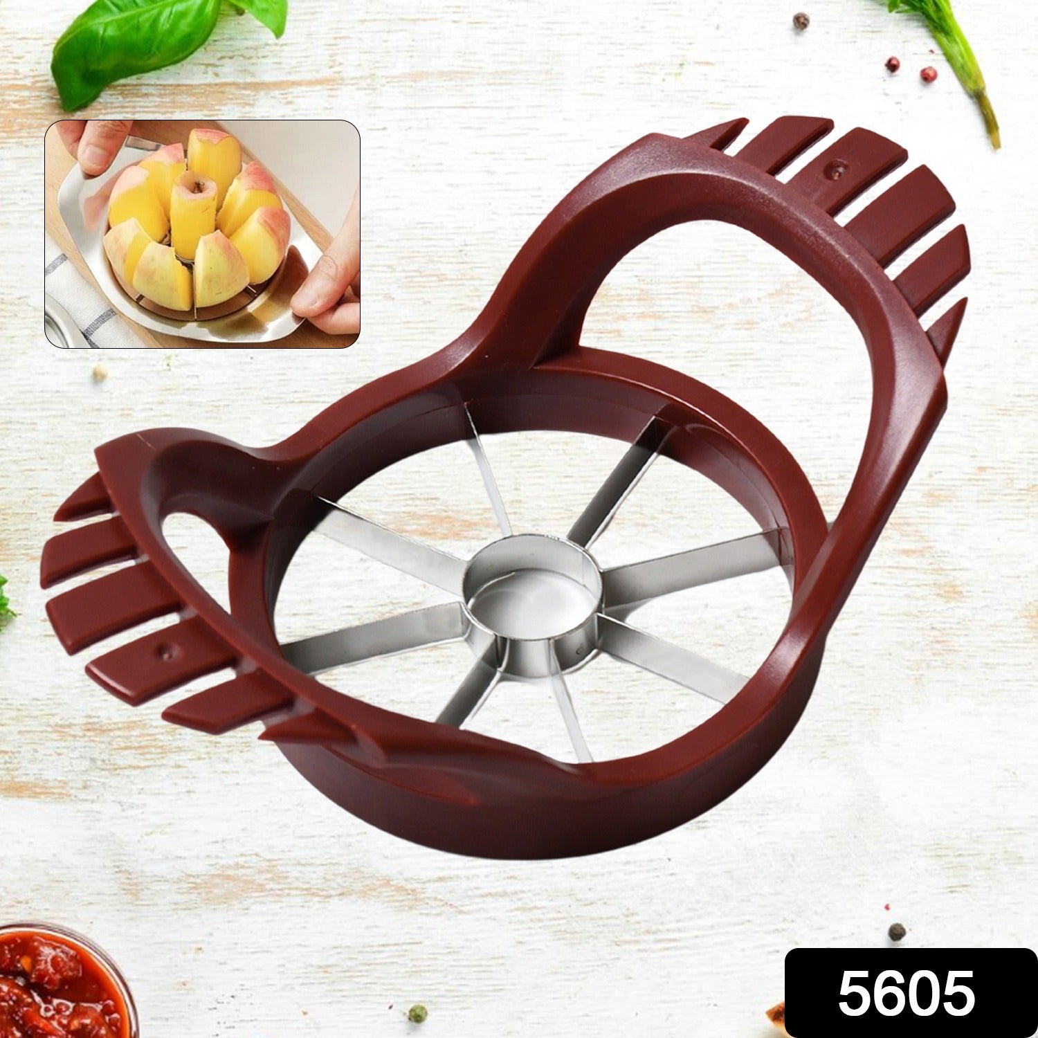 5605 Stainless Steel Apple Cut Apple Slicer Fruit Divider Core Remover Separator 5605 Stainless Steel Apple Cut Apple Slicer Fruit Divider Core Remover Separator